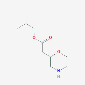 molecular formula C10H19NO3 B13063702 Isobutyl 2-(morpholin-2-yl)acetate 