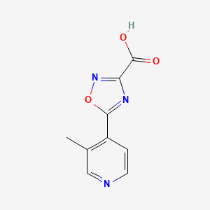 molecular formula C9H7N3O3 B13063754 5-(3-Methylpyridin-4-yl)-1,2,4-oxadiazole-3-carboxylic acid 