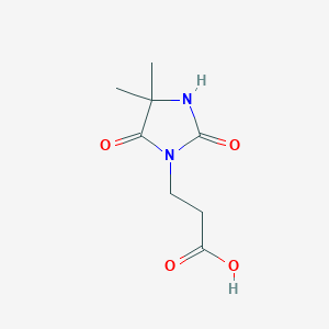 molecular formula C8H12N2O4 B1306377 3-(4,4-Dimethyl-2,5-dioxoimidazolidin-1-yl)propanoic acid CAS No. 90197-83-4