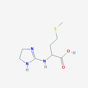 molecular formula C8H15N3O2S B1306378 2-(4,5-Dihydro-1H-imidazol-2-ylamino)-4-methylsulfanyl-butyric acid CAS No. 1396965-26-6