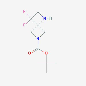 molecular formula C10H16F2N2O2 B13063830 tert-Butyl 3,3-difluoro-1,6-diazaspiro[3.3]heptane-6-carboxylate 