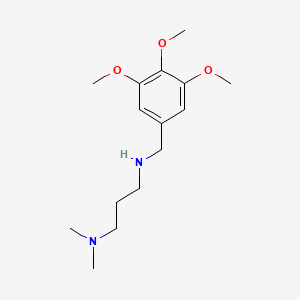 molecular formula C15H26N2O3 B1306392 N,N-Dimethyl-N'-(3,4,5-trimethoxy-benzyl)-propane-1,3-diamine CAS No. 626216-57-7