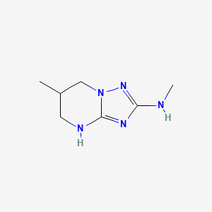 molecular formula C7H13N5 B13063944 N,6-Dimethyl-4H,5H,6H,7H-[1,2,4]triazolo[1,5-a]pyrimidin-2-amine 