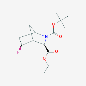 molecular formula C14H22FNO4 B13063958 2-O-tert-butyl 3-O-ethyl (3R,5S)-5-fluoro-2-azabicyclo[2.2.1]heptane-2,3-dicarboxylate 
