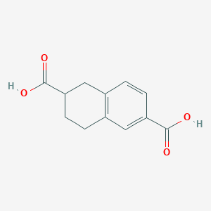 molecular formula C12H12O4 B13063965 1,2,3,4-tetrahydronaphthalene-2,6-dicarboxylic Acid 
