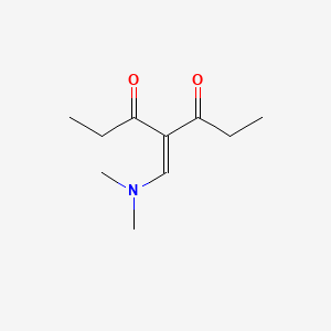 molecular formula C10H17NO2 B13064033 3,5-Heptanedione, 4-[(dimethylamino)methylene]- CAS No. 88301-99-9