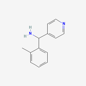 molecular formula C13H14N2 B1306408 C-Pyridin-4-yl-C-o-tolyl-methylamine CAS No. 883546-76-7
