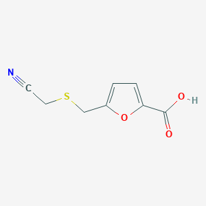 molecular formula C8H7NO3S B13064083 5-([(Cyanomethyl)sulfanyl]methyl)furan-2-carboxylicacid 