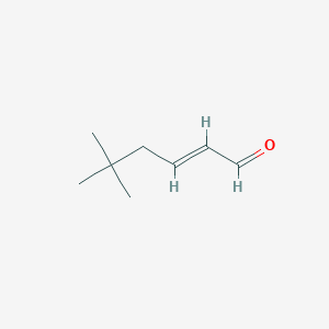 molecular formula C8H14O B13064099 5,5-Dimethylhex-2-enal 