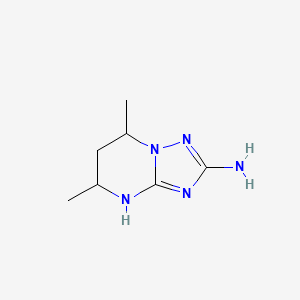 molecular formula C7H13N5 B13064105 5,7-Dimethyl-4H,5H,6H,7H-[1,2,4]triazolo[1,5-a]pyrimidin-2-amine 