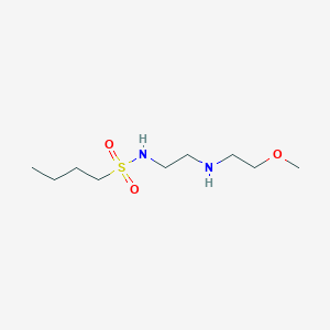 molecular formula C9H22N2O3S B13064188 N-(2-[(2-Methoxyethyl)amino]ethyl)butane-1-sulfonamide 