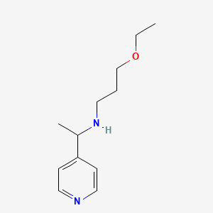 molecular formula C12H20N2O B1306427 (3-Ethoxy-propyl)-(1-pyridin-4-yl-ethyl)-amine CAS No. 842966-39-6