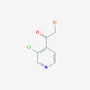 molecular formula C7H5BrClNO B13064344 2-Bromo-1-(3-chloropyridin-4-yl)ethan-1-one 