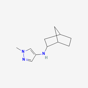 molecular formula C11H17N3 B13064466 N-{bicyclo[2.2.1]heptan-2-yl}-1-methyl-1H-pyrazol-4-amine 
