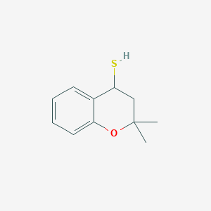 molecular formula C11H14OS B13064473 2,2-dimethyl-3,4-dihydro-2H-1-benzopyran-4-thiol 