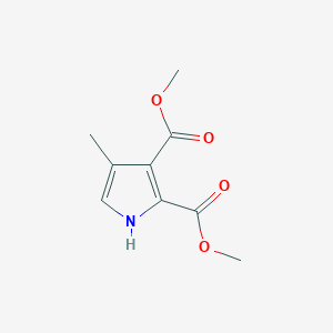 molecular formula C9H11NO4 B13064580 dimethyl 4-methyl-1H-pyrrole-2,3-dicarboxylate 