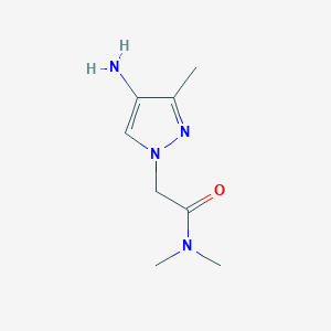 molecular formula C8H14N4O B13064584 2-(4-amino-3-methyl-1H-pyrazol-1-yl)-N,N-dimethylacetamide 