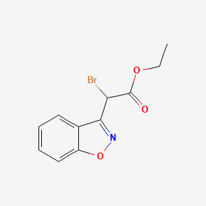 molecular formula C11H10BrNO3 B13064606 Ethyl 2-(benzo[D]isoxazol-3-YL)-2-bromoacetate 