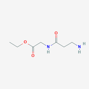 molecular formula C7H14N2O3 B13064691 Ethyl 2-(3-aminopropanamido)acetate 