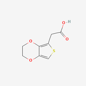 molecular formula C8H8O4S B13064711 2-(2,3-Dihydrothieno[3,4-b][1,4]dioxin-5-yl)acetic acid 