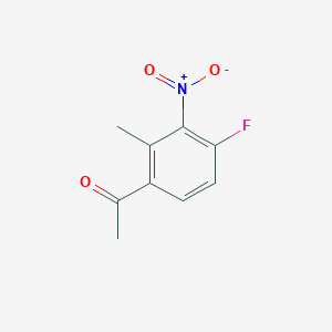 molecular formula C9H8FNO3 B13064721 1-(4-Fluoro-2-methyl-3-nitrophenyl)ethanone 