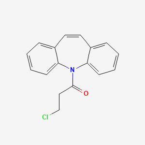 molecular formula C17H14ClNO B1306476 3-Chloro-1-dibenzo[b,f]azepin-5-yl-propan-1-one CAS No. 29883-11-2