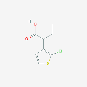 molecular formula C8H9ClO2S B13064827 2-(2-Chlorothiophen-3-yl)butanoic acid 