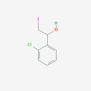 molecular formula C8H8ClIO B13064828 1-(2-Chlorophenyl)-2-iodoethan-1-ol 