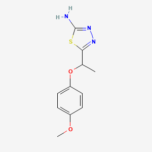 5-[1-(4-Methoxy-phenoxy)-ethyl]-[1,3,4]thiadiazol-2-ylamine