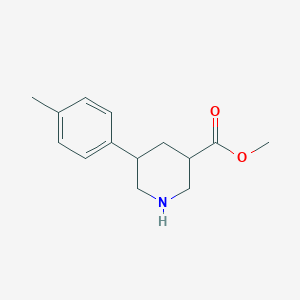 molecular formula C14H19NO2 B13064861 Methyl 5-(4-methylphenyl)piperidine-3-carboxylate CAS No. 1203798-88-2