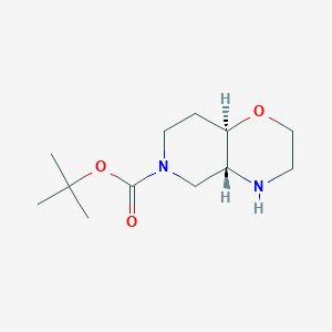 molecular formula C12H22N2O3 B13064876 Trans-Tert-Butylhexahydro-2H-Pyrido[4,3-B][1,4]Oxazine-6(7H)-Carboxylate 