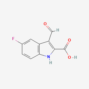 molecular formula C10H6FNO3 B1306494 5-Fluoro-3-formyl-1H-indole-2-carboxylic acid CAS No. 726206-78-6