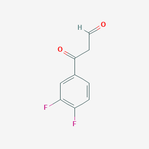 molecular formula C9H6F2O2 B13064955 3-(3,4-Difluorophenyl)-3-oxopropanal 