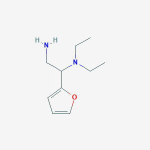 molecular formula C10H18N2O B1306498 N-[2-amino-1-(2-furyl)ethyl]-N,N-diethylamine CAS No. 842971-89-5