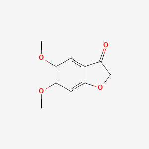 molecular formula C10H10O4 B13064988 5,6-Dimethoxy-2,3-dihydro-1-benzofuran-3-one 