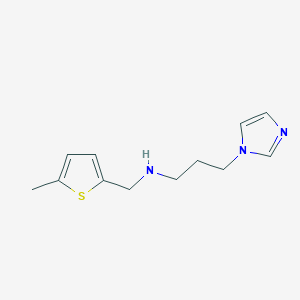 (3-Imidazol-1-yl-propyl)-(5-methyl-thiophen-2-ylmethyl)-amine
