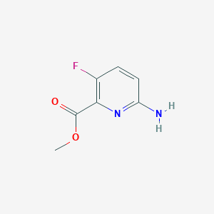 molecular formula C7H7FN2O2 B13065195 Methyl 6-Amino-3-fluoropicolinate 