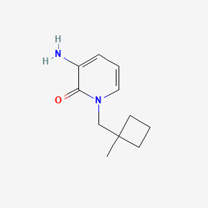 molecular formula C11H16N2O B13065248 3-Amino-1-[(1-methylcyclobutyl)methyl]-1,2-dihydropyridin-2-one 