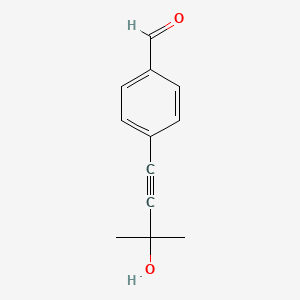 molecular formula C12H12O2 B1306538 4-(3-Hydroxy-3-methylbut-1-yn-1-yl)benzaldehyde CAS No. 117569-57-0