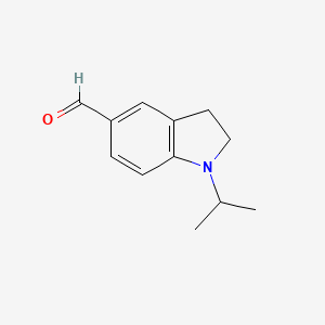 molecular formula C12H15NO B1306541 1-Isopropyl-2,3-dihydro-1H-indole-5-carbaldehyde CAS No. 876710-70-2