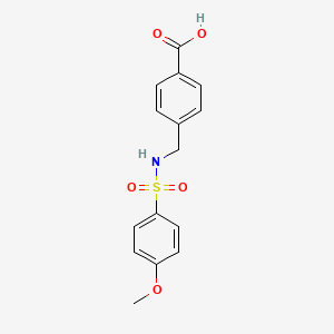 molecular formula C15H15NO5S B1306584 4-({[(4-Methoxyphenyl)sulfonyl]amino}methyl)benzoic acid CAS No. 451484-12-1