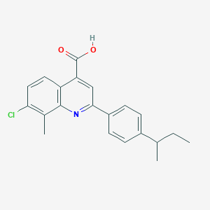 molecular formula C21H20ClNO2 B1306598 2-(4-Sec-butylphenyl)-7-chloro-8-methylquinoline-4-carboxylic acid CAS No. 590350-41-7