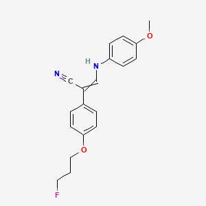 2-[4-(3-Fluoropropoxy)phenyl]-3-(4-methoxyanilino)prop-2-enenitrile