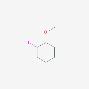 molecular formula C7H13IO B13066273 1-Iodo-2-methoxycyclohexane CAS No. 67038-61-3