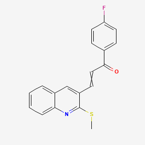 (E)-1-(4-fluorophenyl)-3-[2-(methylsulfanyl)-3-quinolinyl]-2-propen-1-one