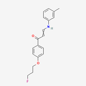 (E)-1-[4-(3-fluoropropoxy)phenyl]-3-(3-toluidino)-2-propen-1-one