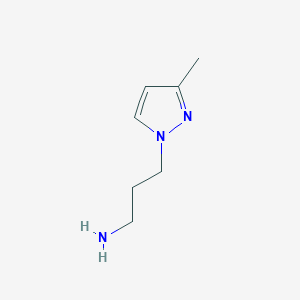 molecular formula C7H13N3 B1306653 3-(3-methyl-1H-pyrazol-1-yl)propan-1-amine CAS No. 62821-91-4