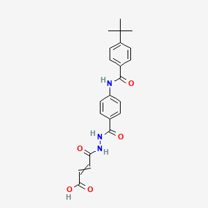 molecular formula C22H23N3O5 B1306656 (E)-4-[2-(4-{[4-(Tert-butyl)benzoyl]amino}benzoyl)hydrazino]-4-oxo-2-butenoic acid 