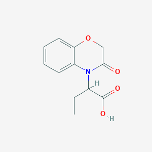 molecular formula C12H13NO4 B1306662 2-(3-oxo-2,3-dihydro-4H-1,4-benzoxazin-4-yl)butanoic acid CAS No. 899710-23-7