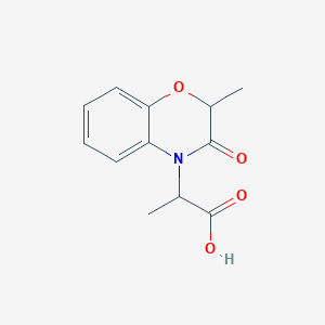 molecular formula C12H13NO4 B1306664 2-(2-Methyl-3-oxo-2,3-dihydro-benzo[1,4]oxazin-4-yl)-propionic acid CAS No. 876717-57-6